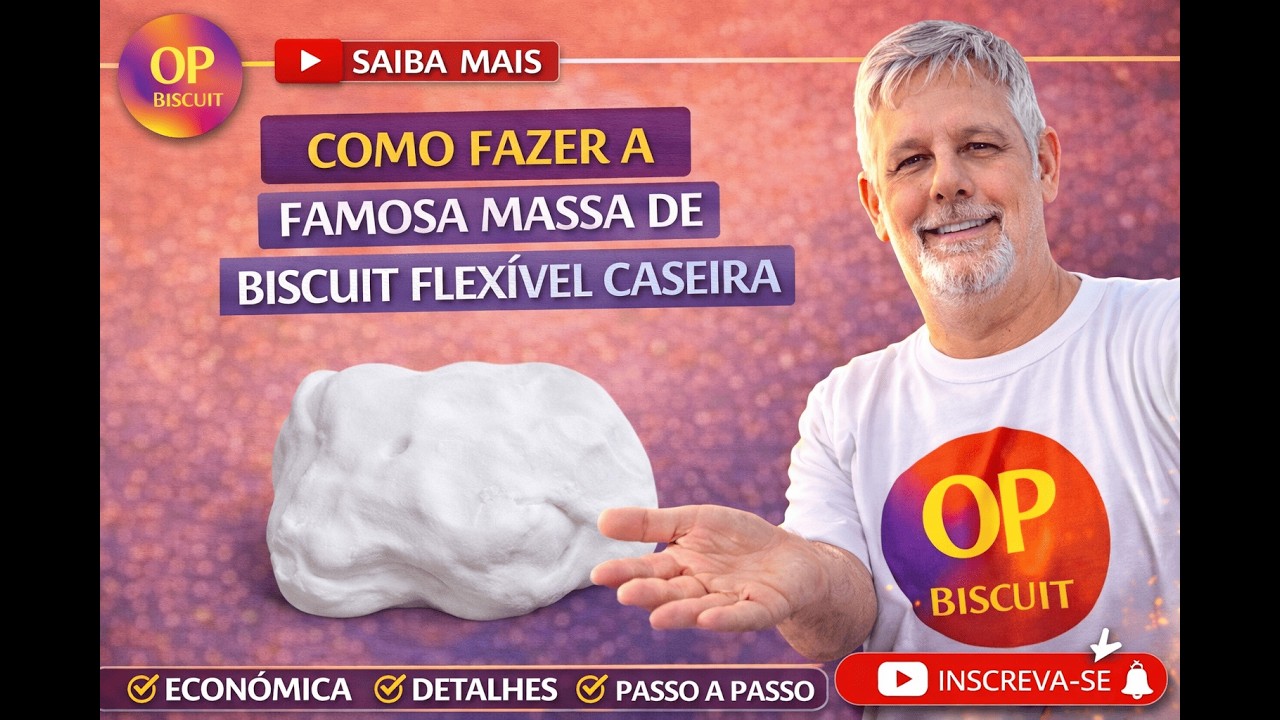 COMO FAZER A FAMOSA MASSA DE BISCUIT FLEXÍVEL CASEIRA