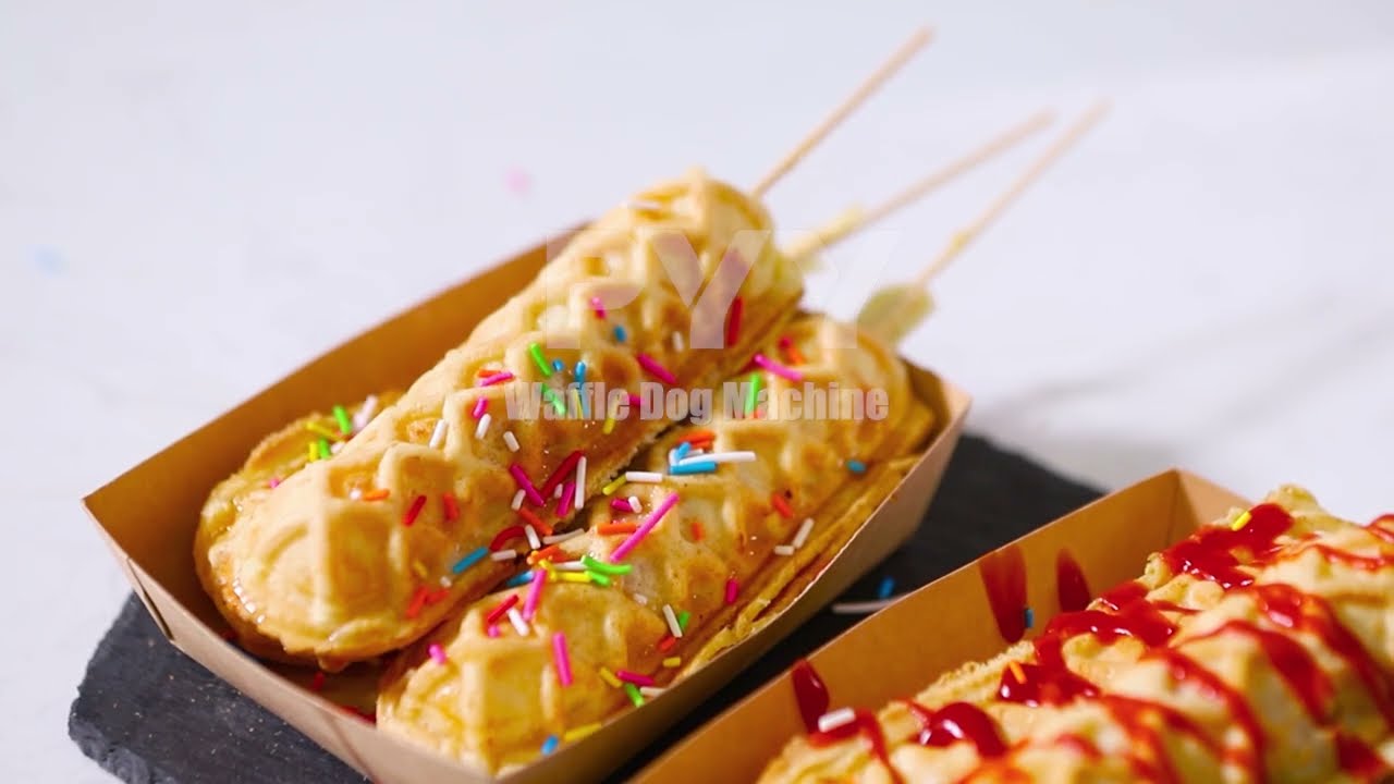 Masterpiece of CORNDOG WAFFLE- YUMMY HOT DOG CHEESE WAFFLE| PYY CORN DOG WAFFLE