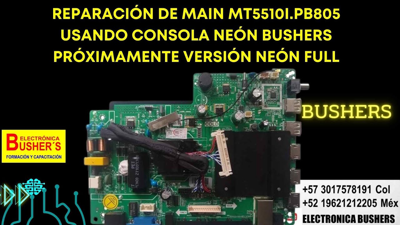 Recuperacion mainboard tp mt5510i pb805. Usando consola Neón. Cortesía Henry Pérez. Bol