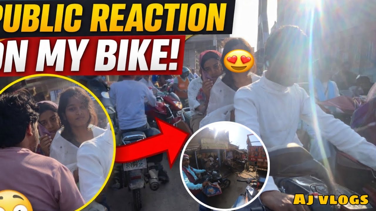 Public Reaction On My Bike ❤️ || Cute Girl Reaction 😍 || Aj Vlogs ||