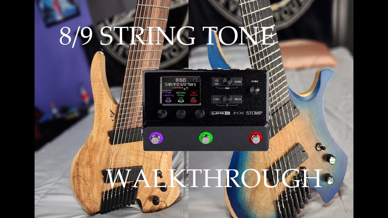 8/9 String Djent Tone Walkthrough with Line 6 HELIX/HX Stomp (Free tone patch in description)