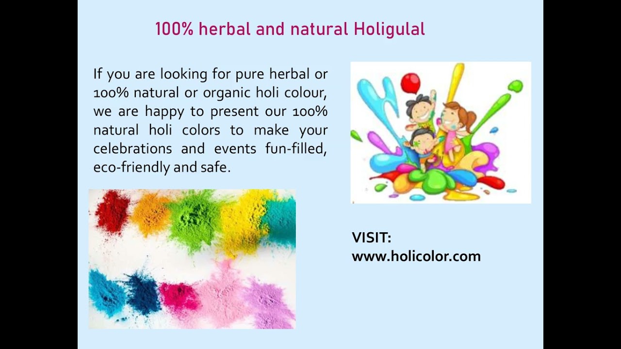 Non toxic holi colours safe for skin