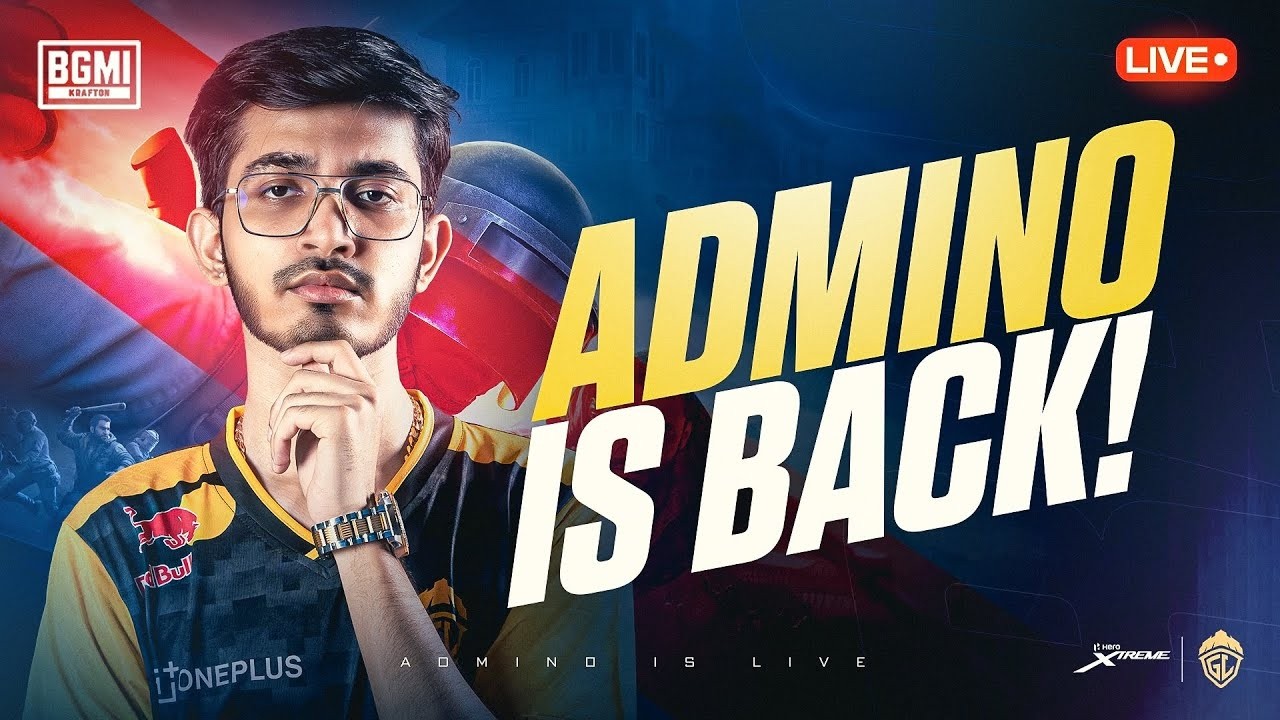 ADMINO IS BACK! | BGMI LIVE | GODL ADMINO |