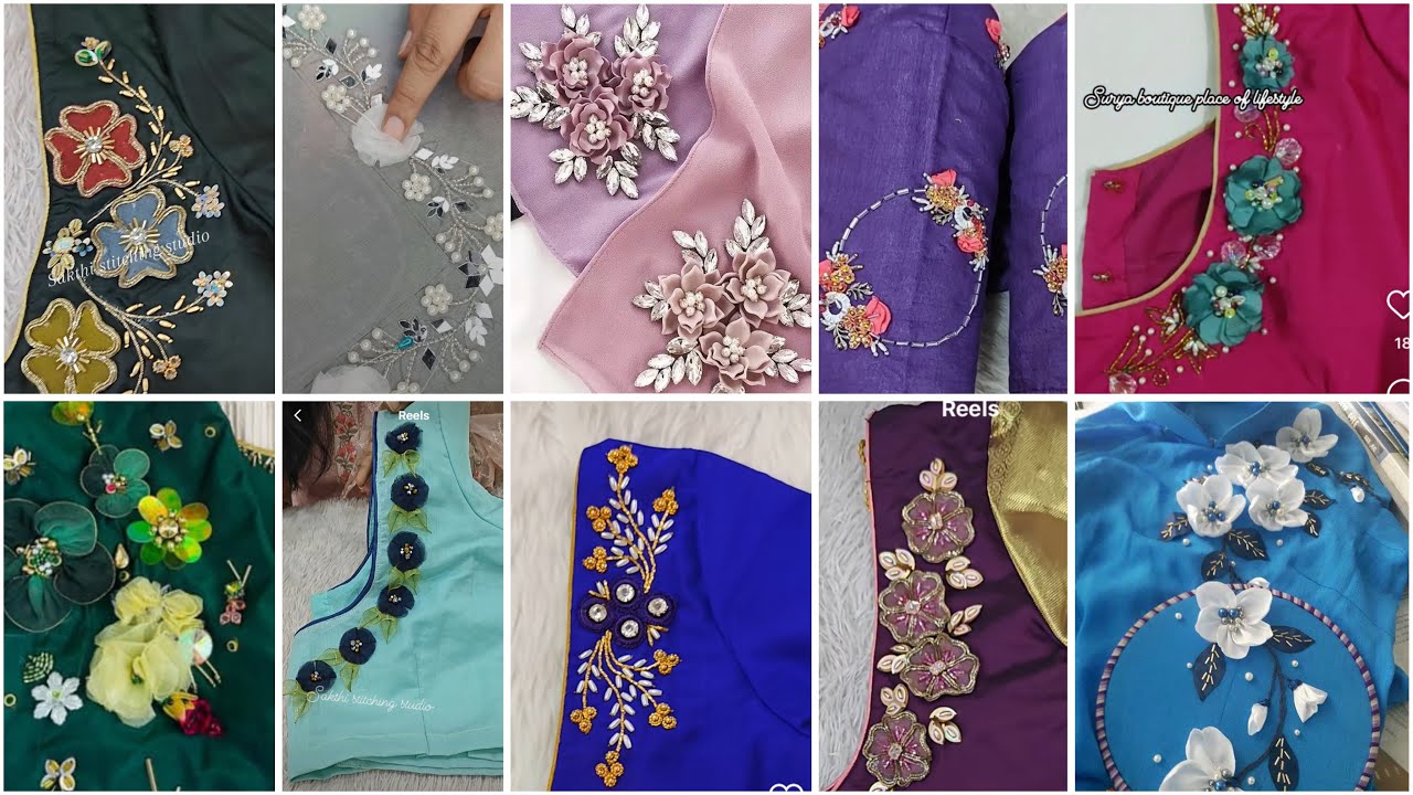 Latest brooches blouse designs