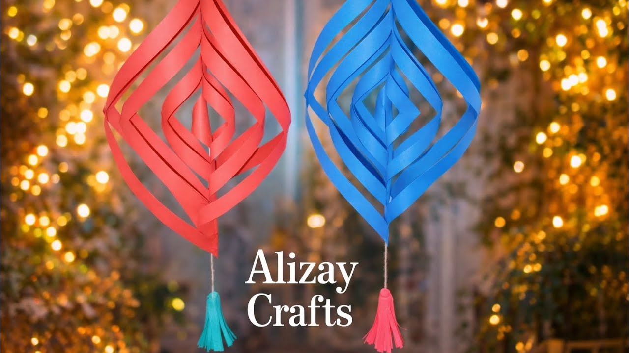 Beautiful Paper Hanging Craft | Easy DIY Room Decor | Alizay Crafts