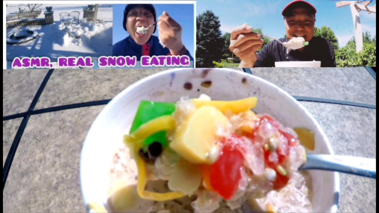 ASMR EATING ICE HALO-HALO