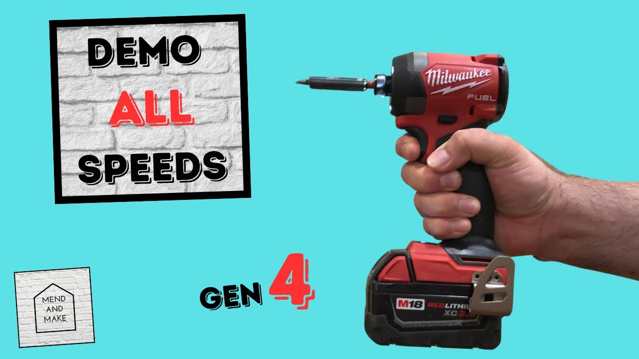 Milwaukee Generation 4 Impact Driver Demo of all SPEEDS/ SETTINGS