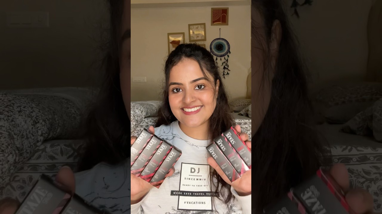 Staze Creme De La Matte Lipstick Swatches | All 7  Shades💄 #staze #lipstickswatches #virallipstick