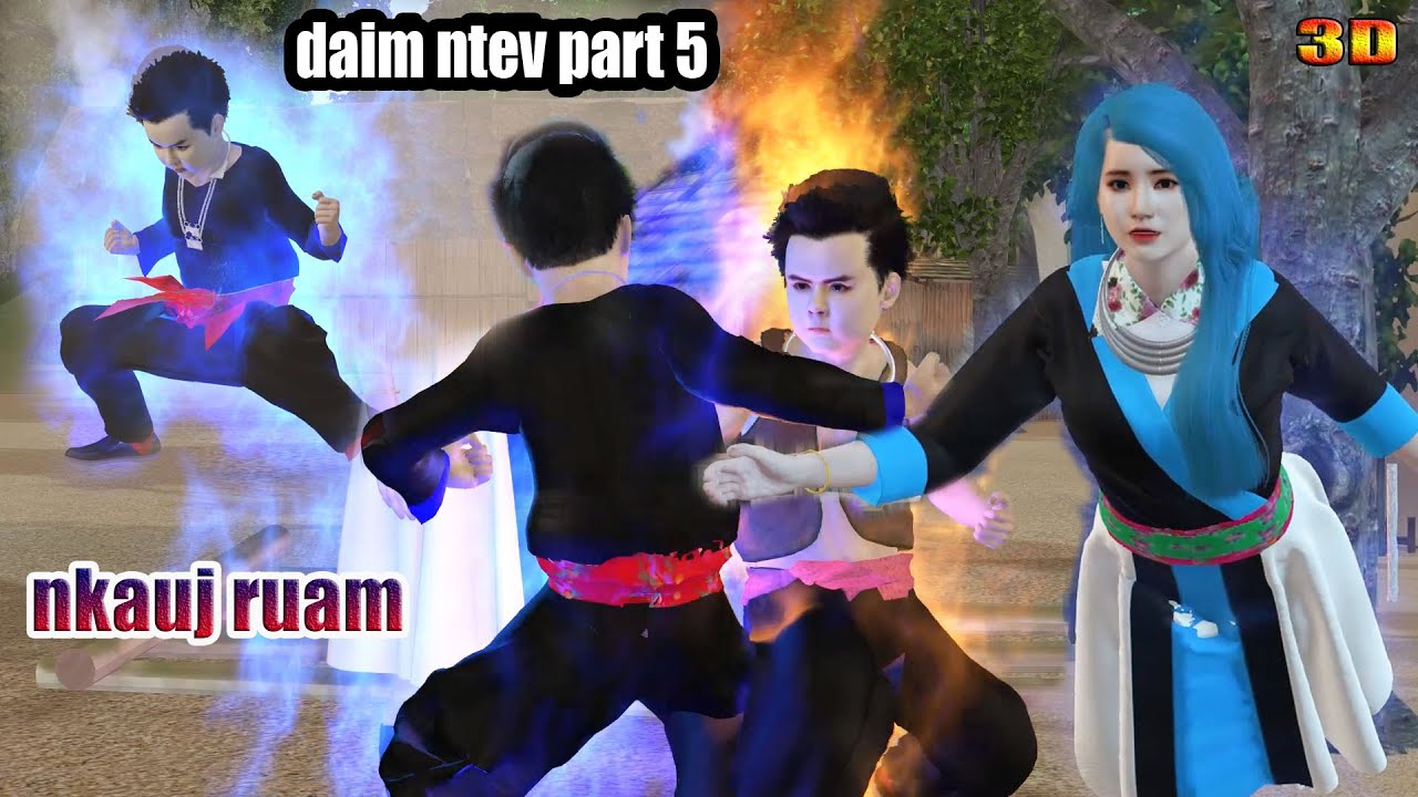 nkauj ruam thiab tub xob laim hmong Animation 3d daim ntev part 5