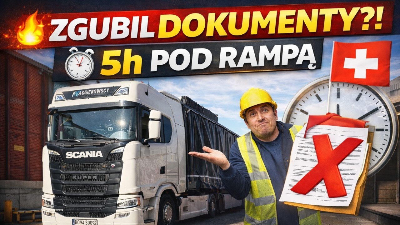 Rozładunek w SZWAJCARII! PONAD 5h pod RAMPĄ! ZGUBILI moje DOKUMENTY! #146 | konrad tw