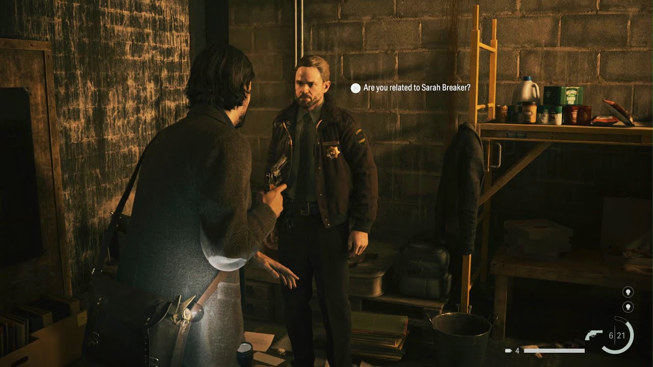 Alan Wake asks about Sarah Breaker