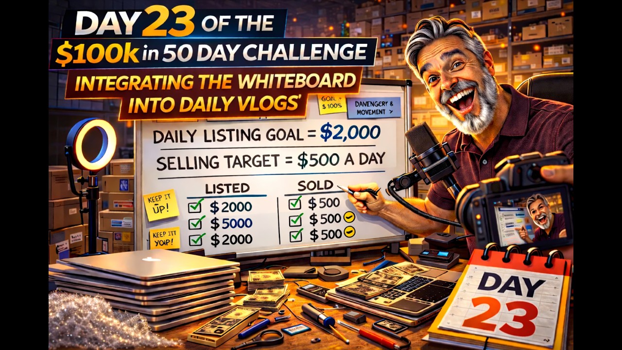 Day 23/50 of the $100K in 50 Day Flip Challenge, Introducing the Daily Listing/Sales Board 67/365