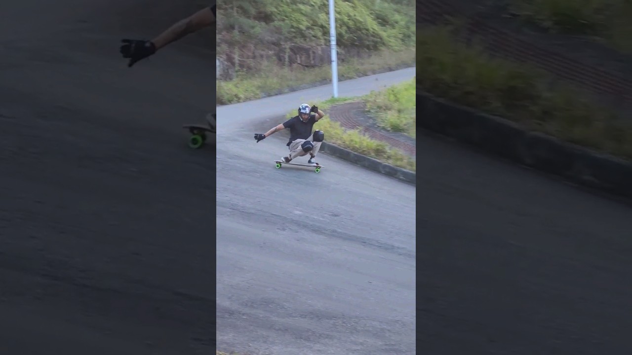 Slide No-hands. #downhill #downhillskateboarding #freeride #skate #longboard #skate #nohands #slide