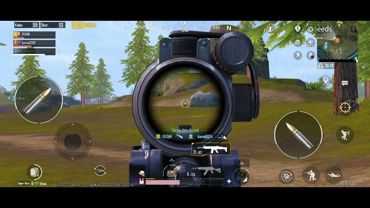 Pubg mobile birinci olamadık😅