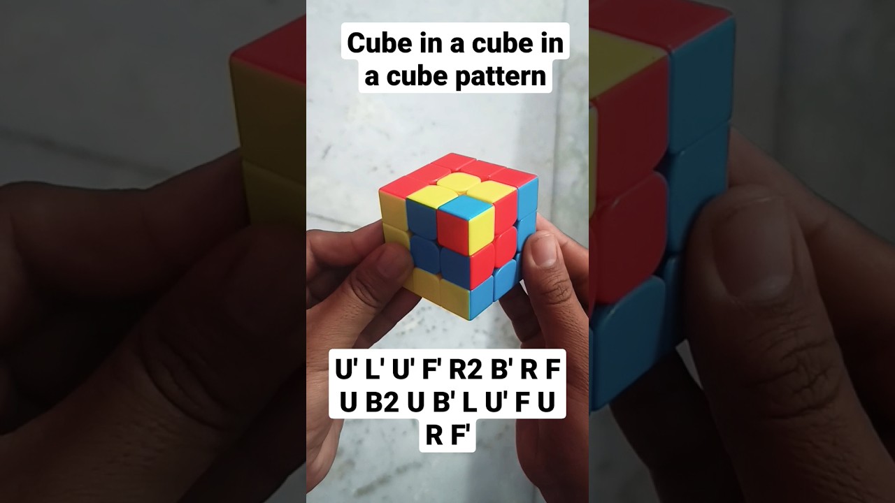 How to make Cube in a cube in a cube pattern on 3&times;3 Rubik's Cube #shorts