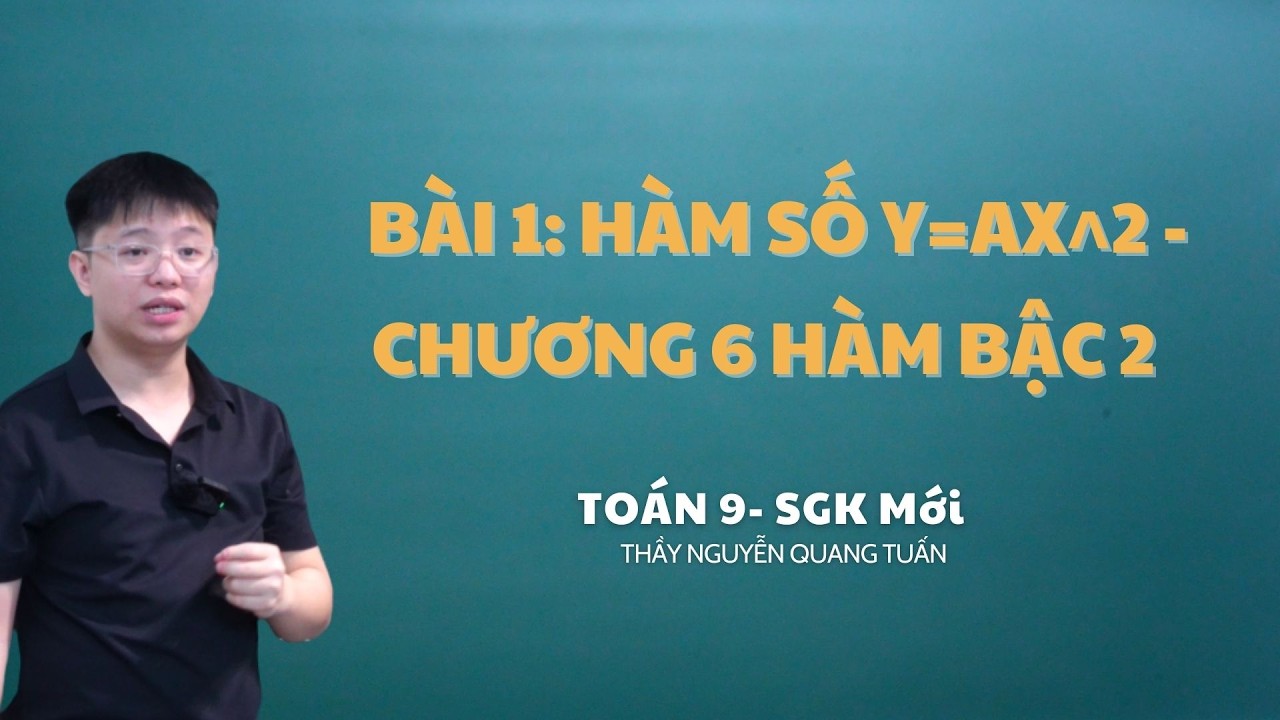 TOÁN 9- SÁCH MỚI   BÀI 1: HÀM SỐ  Y=AX^2  - CHƯƠNG 6 HÀM BẬC 2 SÁCH MỚI