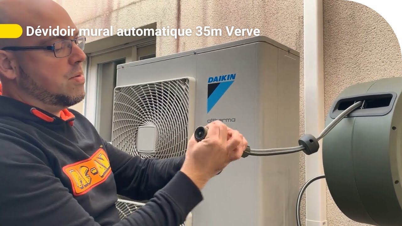 Avis Consommateur : Dévidoir mural automatique 35m Verve | Castorama