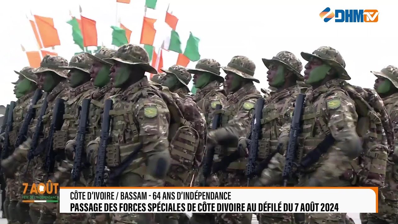 Défilé des Forces Spéciales de Côte d'ivoire à la Fête de l'indépendance  du 7 août 2024
