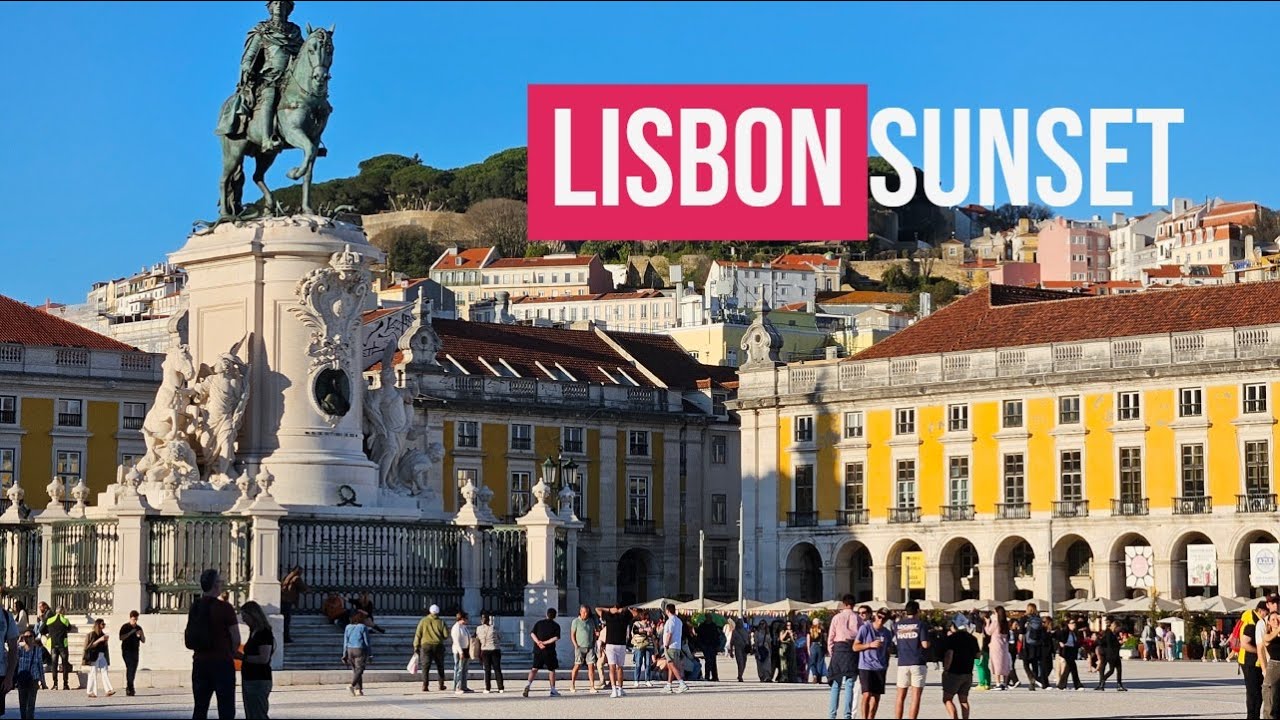 Beginner’s Sunset Walk: Lisbon Trams Down to Busy Shore