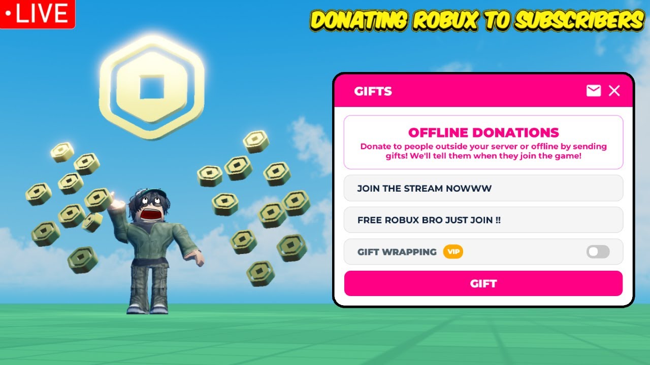 giving away robux to subscribers on pls donate !