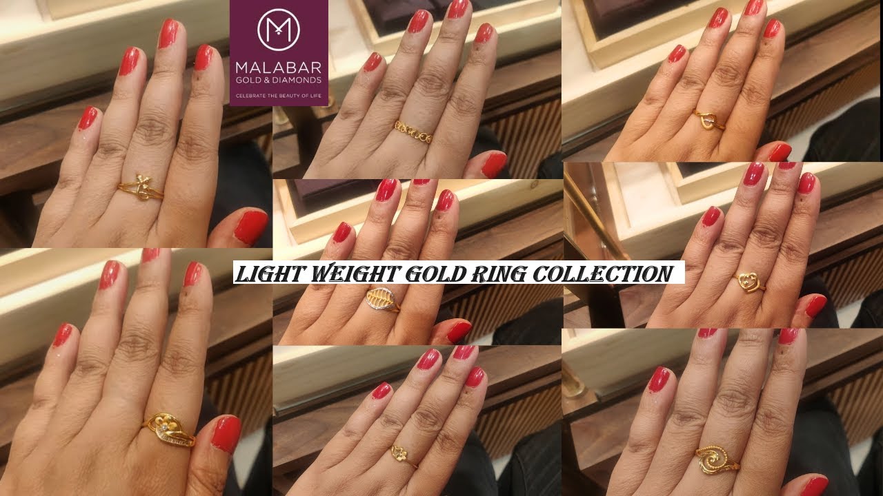 Daily Wear Gold Ring Collection from Malabar Jewelers💫✨ | Light Weight Gold Ring Starting from 1gm😱😍