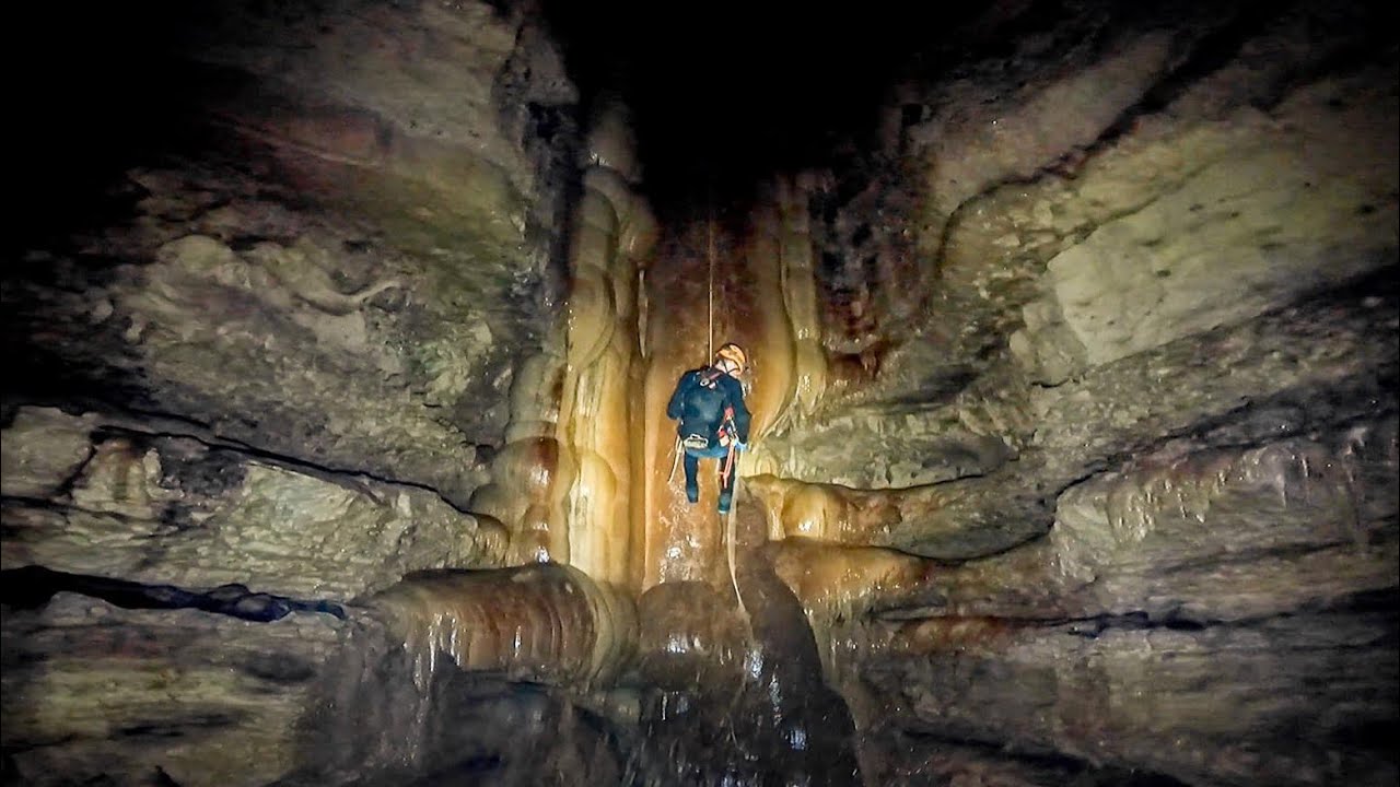 Classic Texas Caving - Underground Rivers, Waterfalls, and Huge Drops...