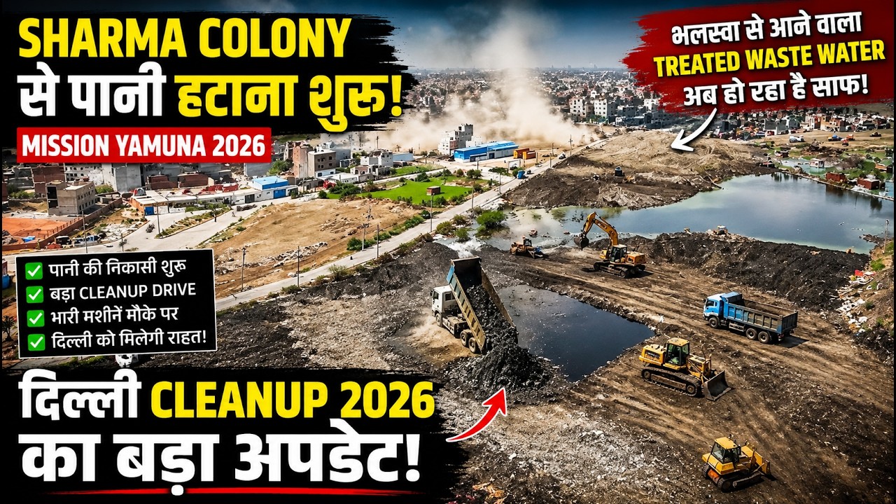 Delhi Cleanup 2026 🚧 | Water Removal Work Starts in Sharma Colony | Mission Yamuna Update