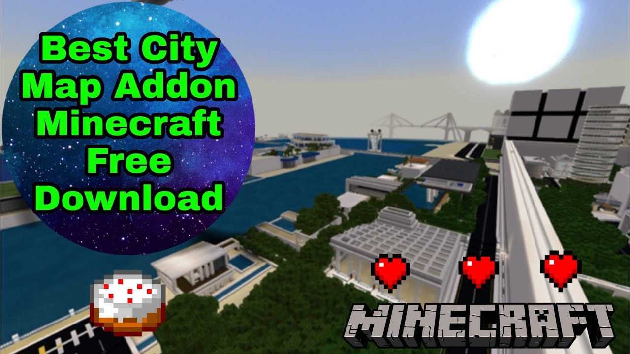 Best City Map For Minecraft PE Free Download 2021 | Biggest Real City Map download