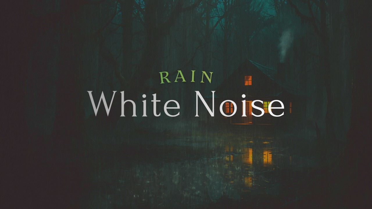 Gentle Rainstorm in a Pine Forest Dark Screen to Cure Insomnia