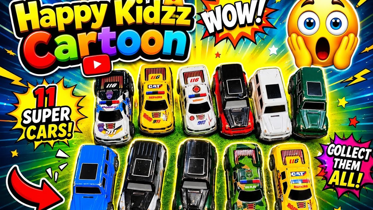 Super Toy Cars Collection 🚗⚡ Kids Fun Video | Happy Kidzz Cartoon