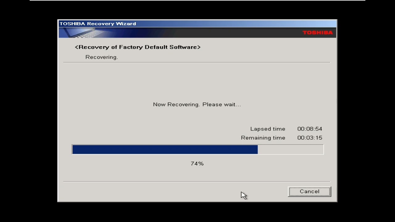 Toshiba Satellite A100 Recovery on VMware (Windows XP)