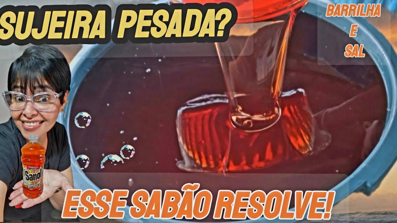 🔥LIMPEZA PESADA DE VERDADE:sabão com barrilha e sal CONTRA SUJEIRA MAIS DIFÍCIL 
