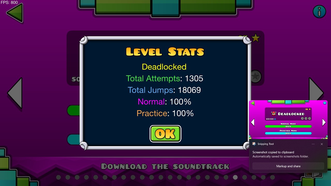 deadlock 100% 1.3k attempts