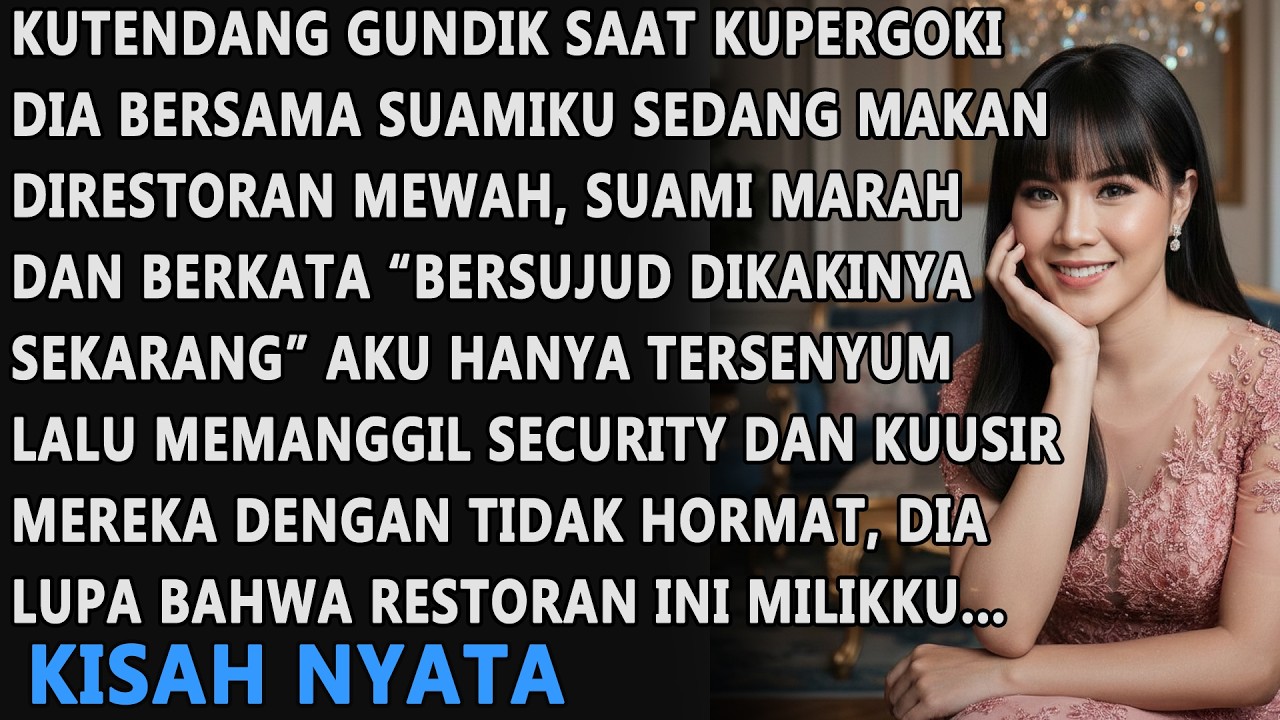 KUTENDANG GUNDIK SAAT KUPERGOKI DIA SEDANG MAKAN DIRESTORAN  BERSAMA SUAMIKU, DIA TAK TAHU BAHWA AKU