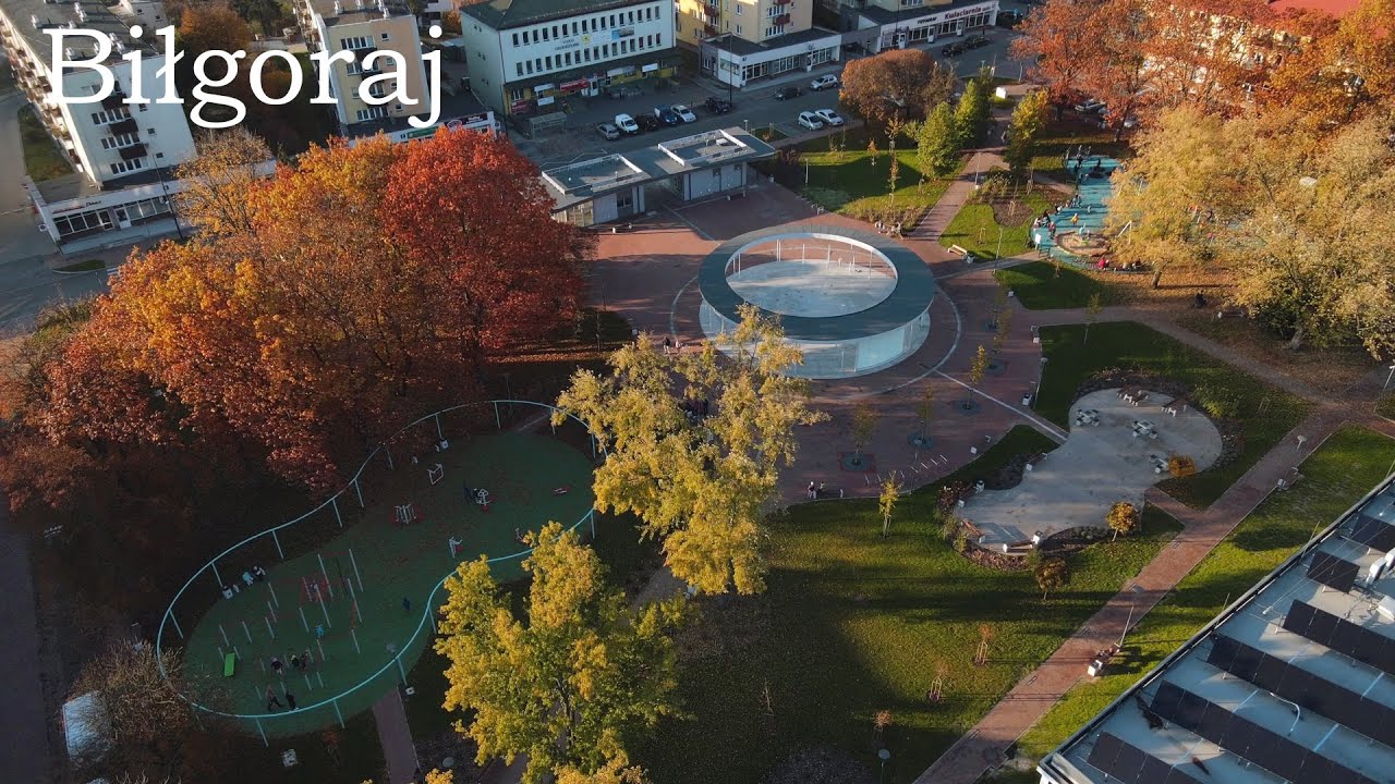 Miasto Biłgoraj z lotu ptaka | Panorama Biłgoraja | Jesienny Biłgoraj | Film z drona DJI Mavic Air 2