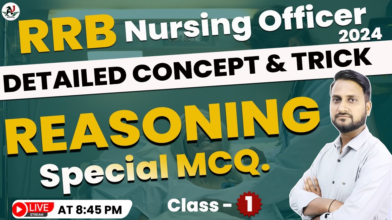 RRB Paramedical | NORCET | CHO  | Reasoning | SPECIAL  MCQ | CLASS- 1  | By: Jitendra kumawat