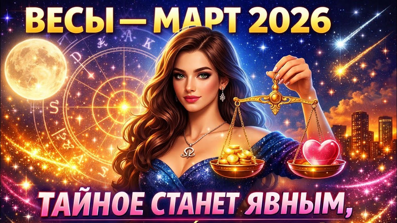 Весы — Март 2026: Тайное станет явным, и это перевернёт твои планы 💔
