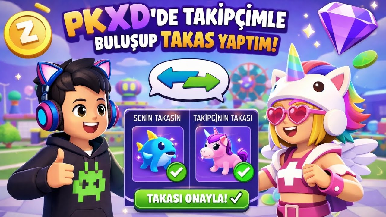 PKXD'DE TAKİPÇİMLE BULUŞUP TAKAS YAPTIM!🤩✨🍓#keşfetbeniöneçıkar #keşfet #pkxd #pkxdarquivos #keşfet 