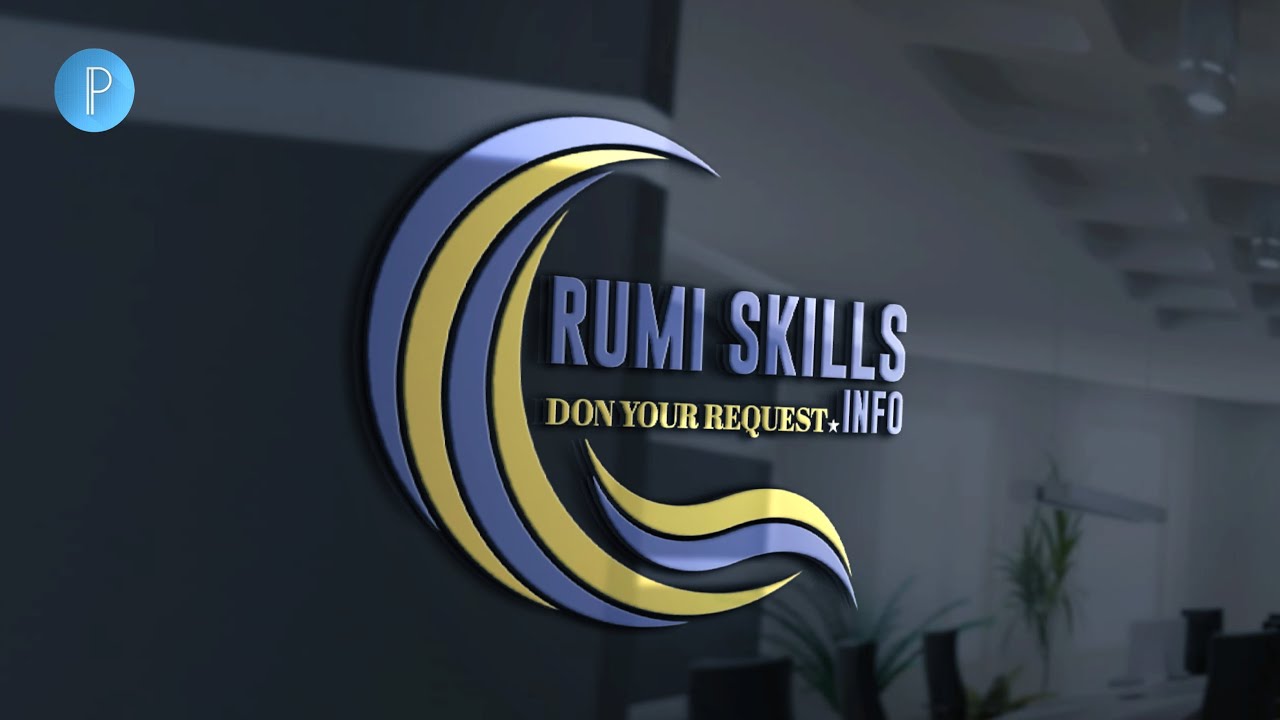 How To Create Simple Logo | Professional 3d Logo Design PixelLab | Photopea editing mobile 3d Logo