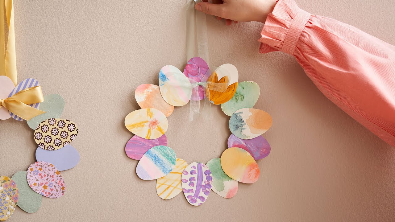 Paper Easter wreath &ndash; DIY by S&oslash;strene Grene