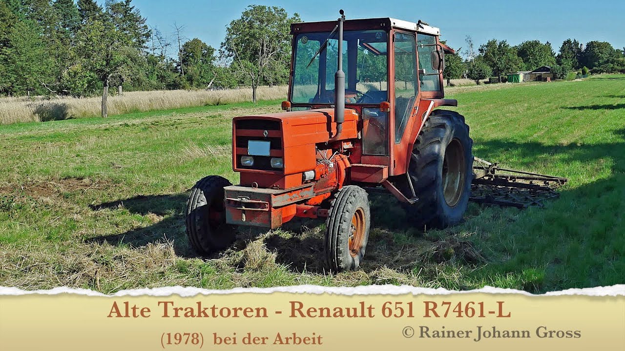 Alte Traktoren - Renault 651 R7461-L (1978)  bei der Arbeit