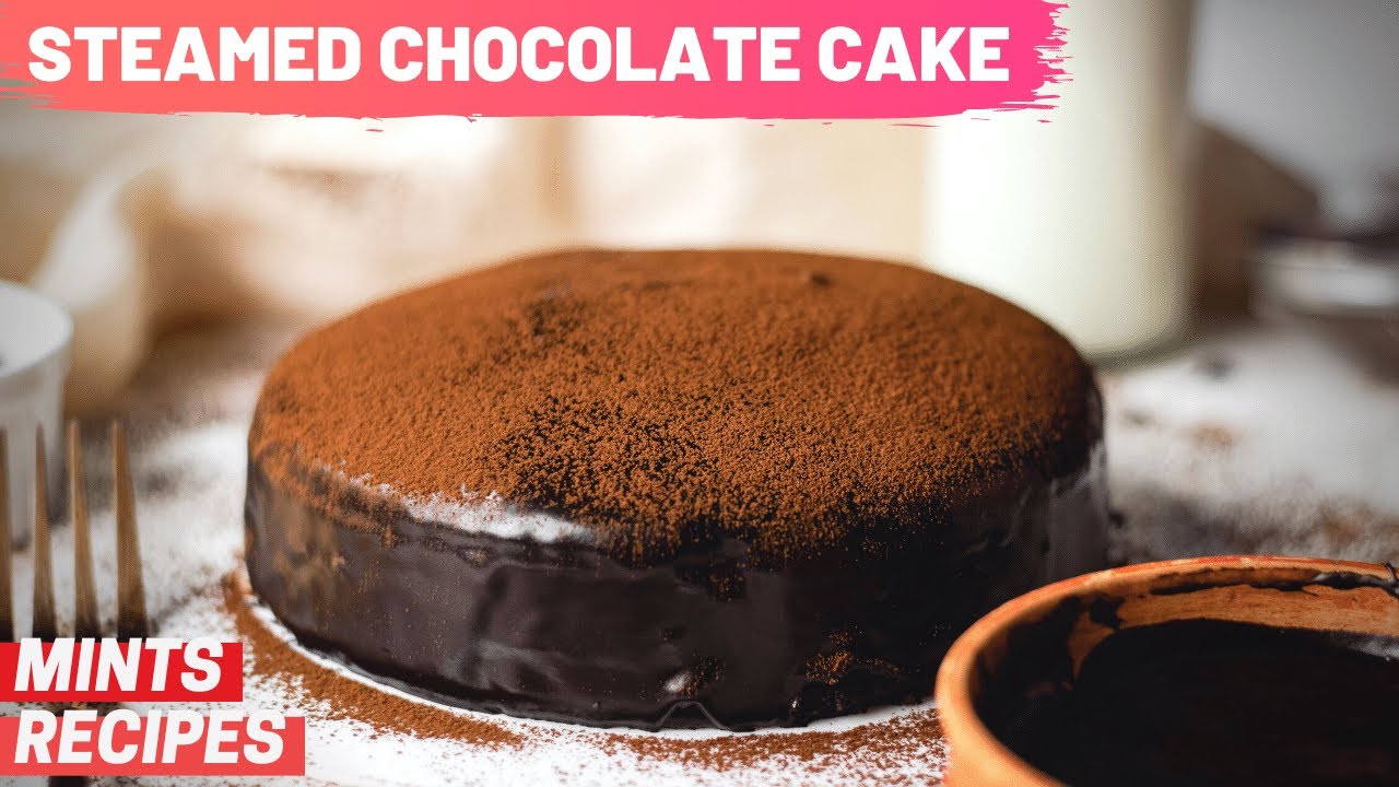 Eggless Steamed Chocolate Cake In Pan | Steam Cake Recipe | MintsRecipes