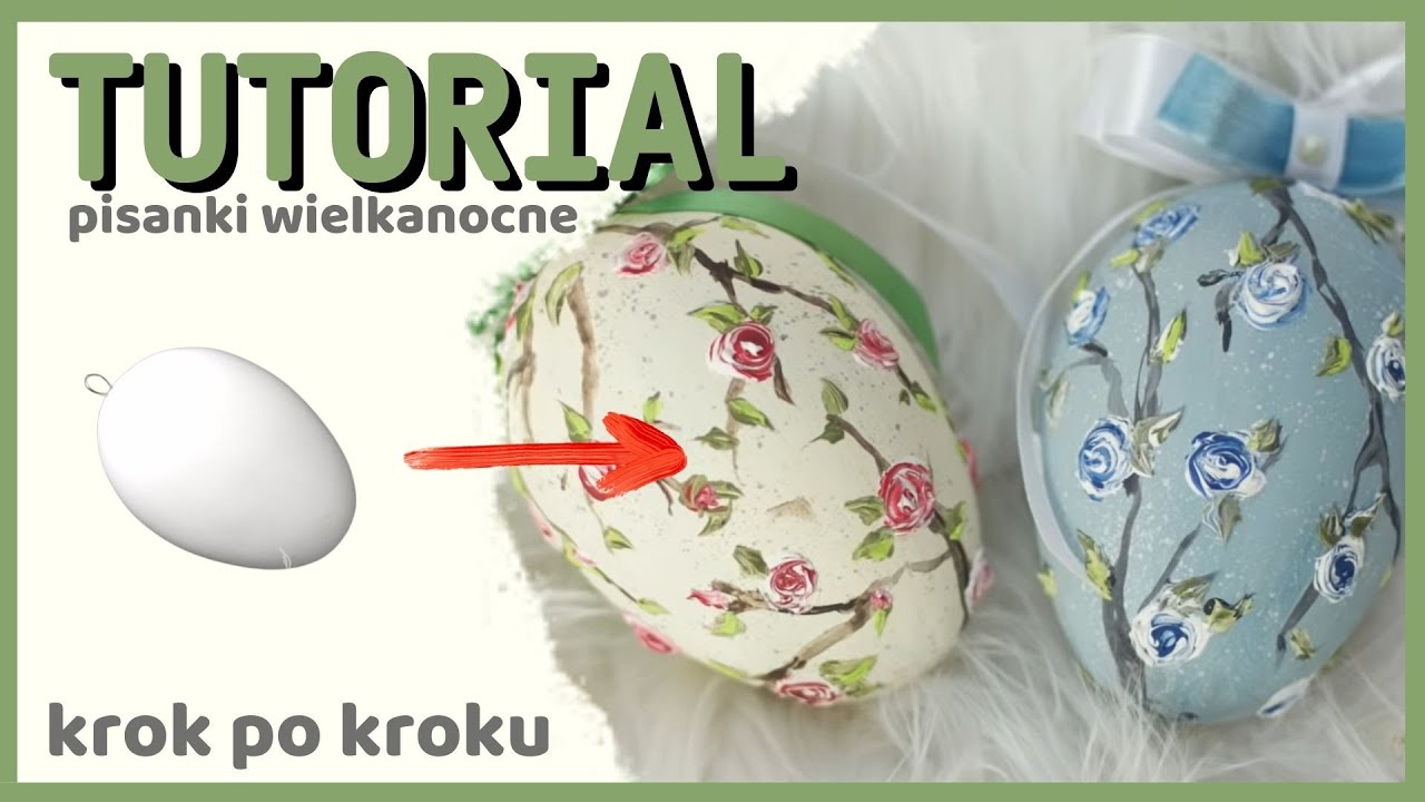 Pisanki wielkanocne z gałązkami - DIY tutorial