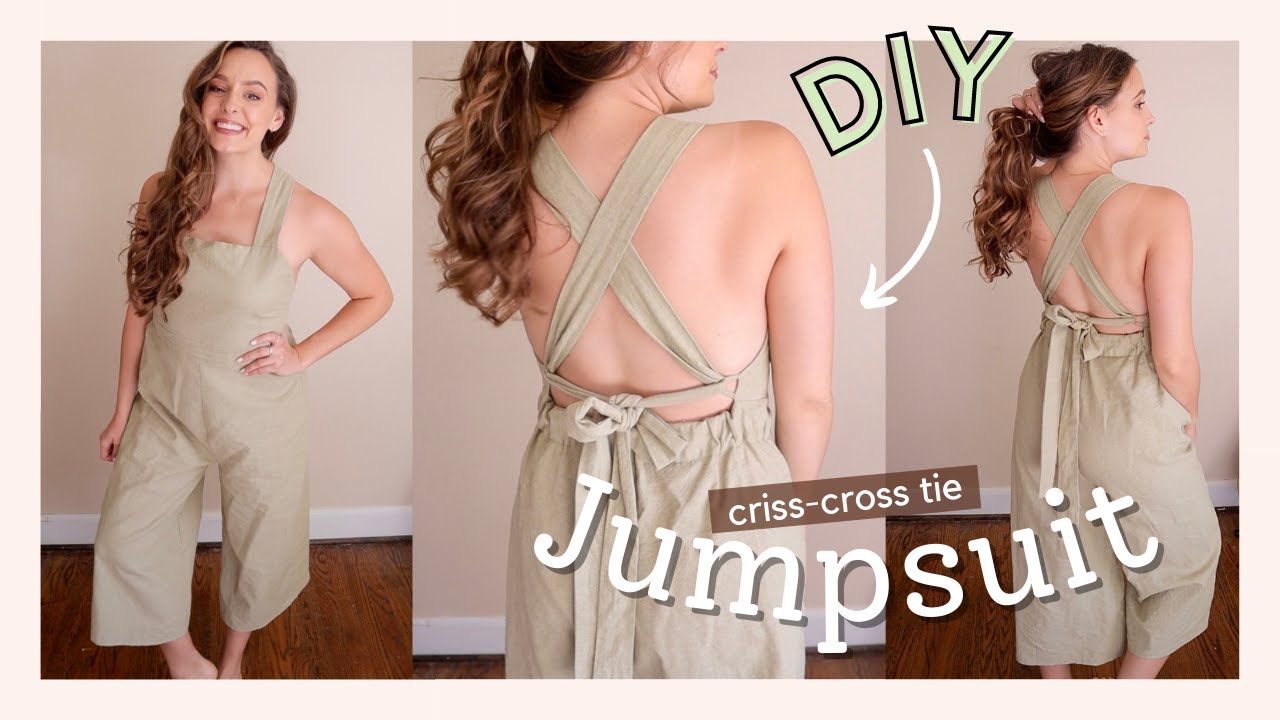EASY DIY JUMPSUIT | drafting a pattern & sewing
