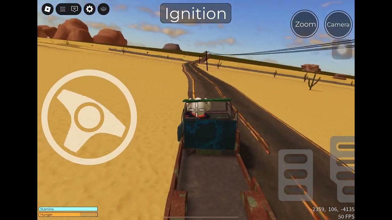 I built a flat bed van in a desrt check (description)