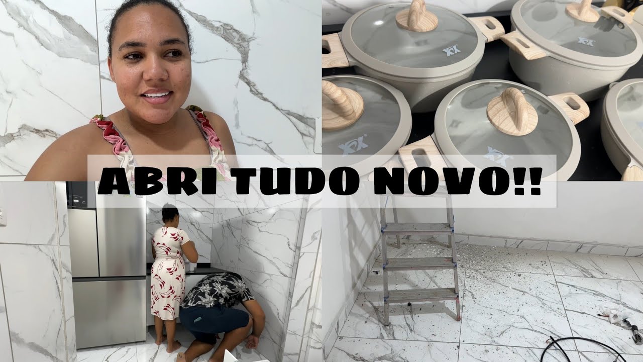 INSTALOU OS AR CONDICIONADO | TIVEMOS QUE TIRAR TUDO DE NOVO + ORGANIZEI O BALCÃO DA COZINHA !!