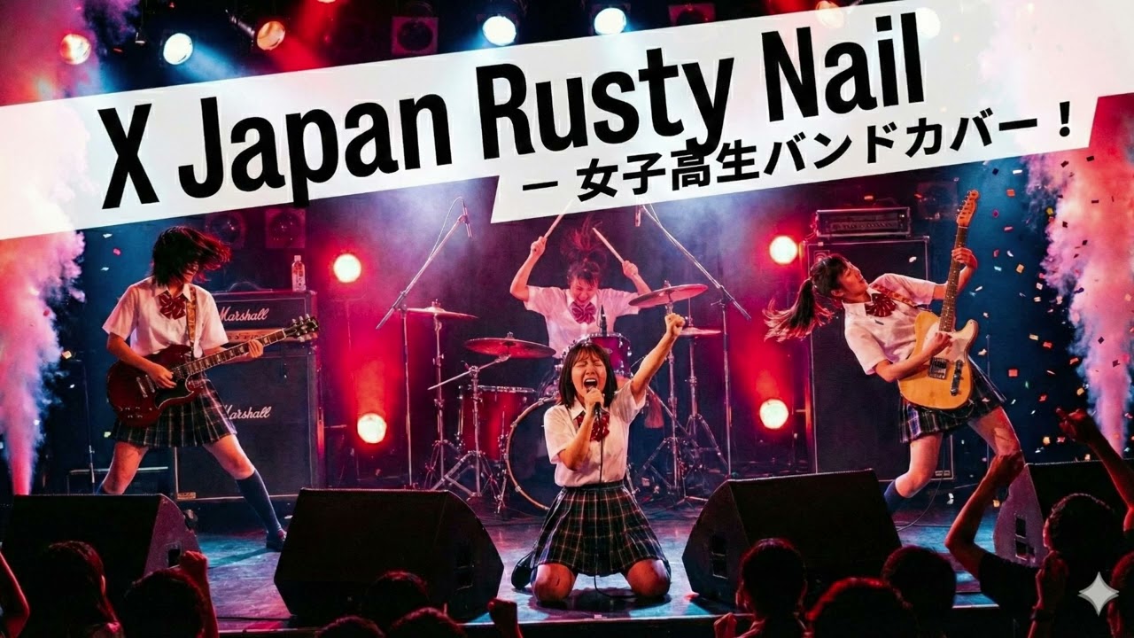 X JAPAN Rusty Nail｜Japanese Girls AI Rock Band｜邦楽カバー