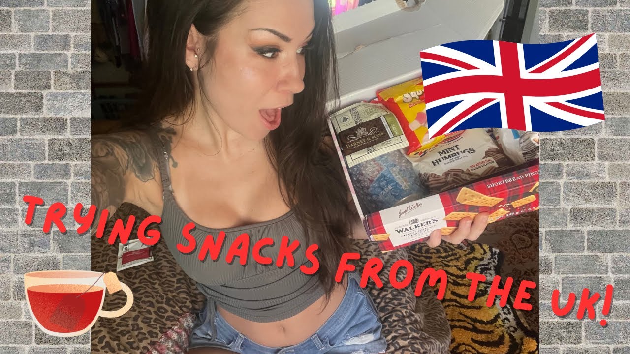 ASMR UK snack box taste test. Crinkling, tapping, crunching, chewing, eating sounds Summer 2025 lofi