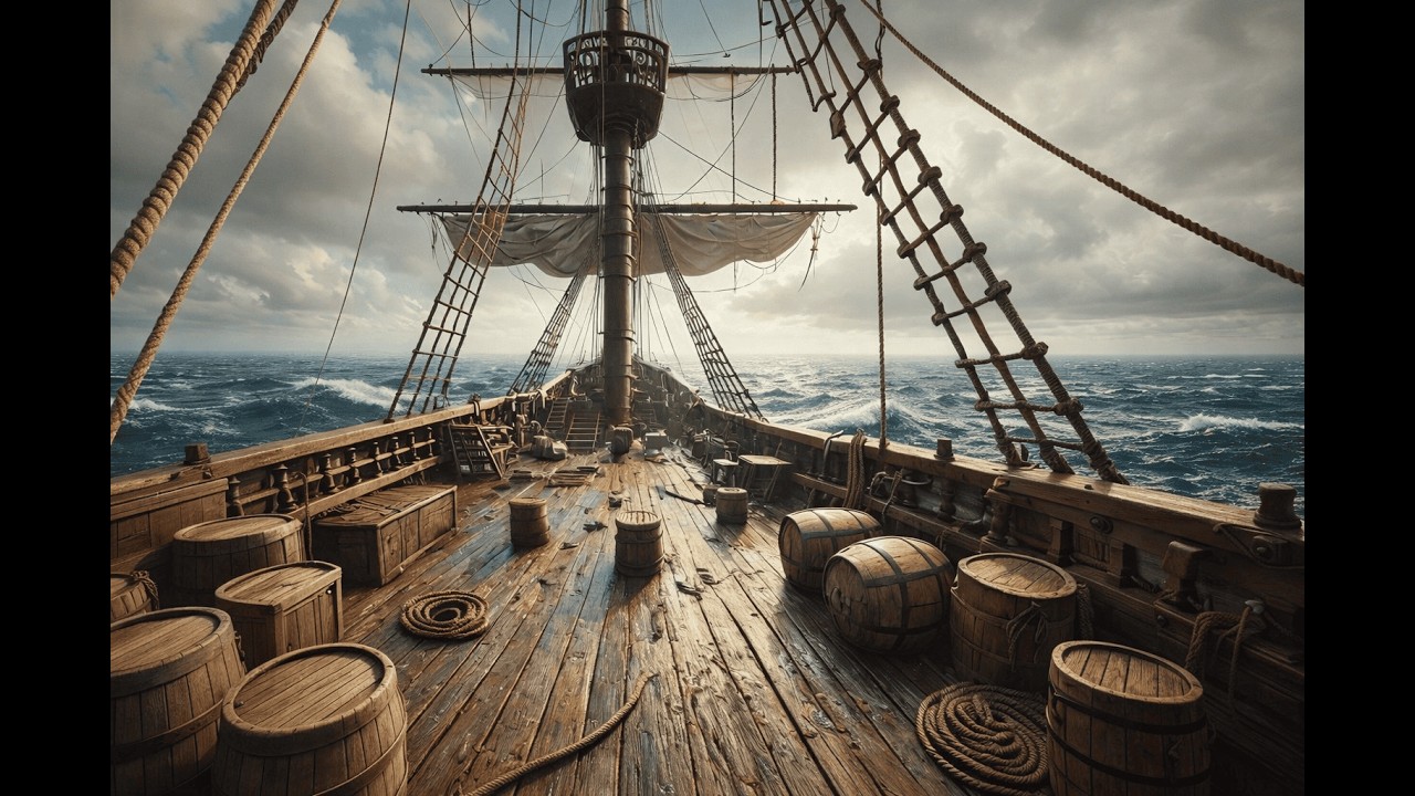 🔴 LIVE | Relaxing Sea Ambience – Old Ship at Sea