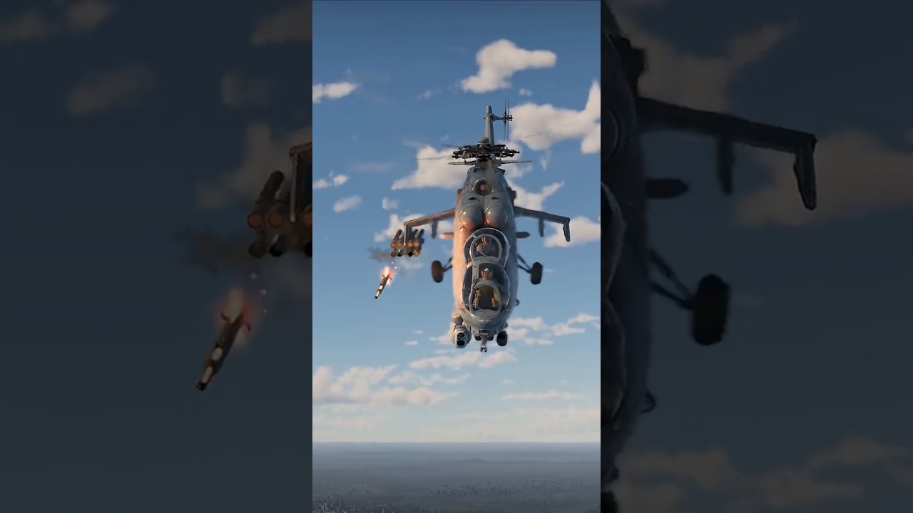Mi-24 Hind air attack destroys armored tank 💥 #mi24 #hind #heli #air #tank #strike #combat #sim #war